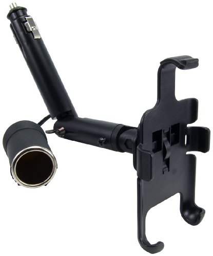 Arkon Lighter Socket Mount with Power Dongle for iPhone - Black