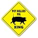 POT BELLIED PIG CROSSING Sign novelty gift pig farm
