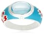 Sterling Silver, Blue Topaz and Enamel Ring by David Sigal