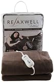 Dreamland Relaxwell Luxury Personal Size Micro Fleece Heated Throw, Chocolate (150 x 90 cms)