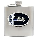 Seattle Seahawks 6oz Stainless Steel Hip Flask