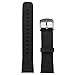 FLK Soft Genuine Leather Buckle Watchband Replacement for Apple Watch 42mm (Black)