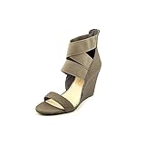 Jessica Simpson Women's Maddalo Wedge Sandal,Taupe Breached Stamped Snake,8.5 M US