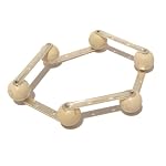 Magnesite Bracelet 02 Stretch White Silver Metal Crystal Healing Gemstone Round Natural Beaded 6.5