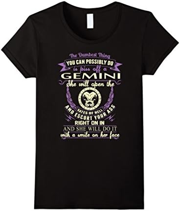 Women's The dumbest thing is piss off a Gemini Small Black