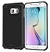 S6 Edge Case, Samsung Galaxy S6 Edge Case, rooCASE [Mil-Spec MIL-STD-810G 810F] Exec Tough PRO Hybrid Drop Protection Heavy Duty Slim Fit Lightweight Armor Cover for Galaxy S6 Edge Case,Black