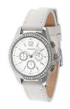 Oozoo Timepieces - Strass Damenuhr mit Lederband - JR180 - Weiss