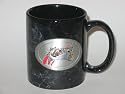 PHILADELPHIA 76ERS 11 oz. Black MARBLE COFFEE MUG with Pewter Logo