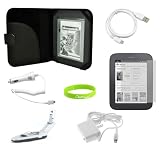 read full review CrazyOnDigital Black Leather Case Cover with Charger and Screen Protector For Nook 2 Simple Touch (7-item). CrazyOnDigital Retail Package