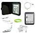 CrazyOnDigital Black Leather Case with Charger and Screen Protector For Nook 2 Nook Simple Touch Nook Touch Nook Touch with Glowlight (7-item)