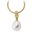 18K Yellow Gold Paspaley South Sea Cultured Fine Drop Pearl Pendant - 12.00mm