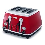 DeLonghi CTO4003RD Icona 4 Slice Toaster Red
