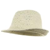 Glitter Fedora Hats / Ivory W19S70E