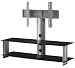 Sonorous PL2000 Black Glass and Silver Aluminium Stand for TV Sizes upto 50inch