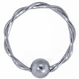 14 Gauge 3/4 - Solid 14kt White Gold Twisted Captive Bead Ring