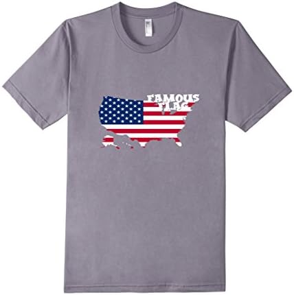 Men's Famous flag american t-shirt Medium Slate