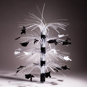 Buy Black & White Graduation Cap Cascade Centerpiece