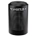 Rubbermaid Commercial Steel 26 Gallon Silhouette Recycling Receptacle for Cans / Bottles, Legend "Cans Bottles", Round, Black