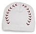 Mud Pie Newborn Baby-Boys Baseball Knit Cap, White/Red, 0-12 Months