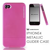 CaseCrown Apple iPhone 4 4G Metallic Glider Slim Case - Pink (Fits AT&T and ....