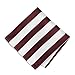 TieMart Burgundy and White Striped Pocket Square
