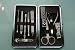 10pc Face and Manicure/pedicure Set Brief Case Clippers Tweezers Nail Care, Leather Travel & Groomin