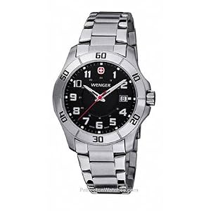 Wenger by Swiss Army Knife 70487 Men's Alpine Black Dial Stainless Steel Watch