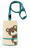 Picture of Nici 7 x 12cm Mobile Phone Bag Bear Plush (Dark Brown)