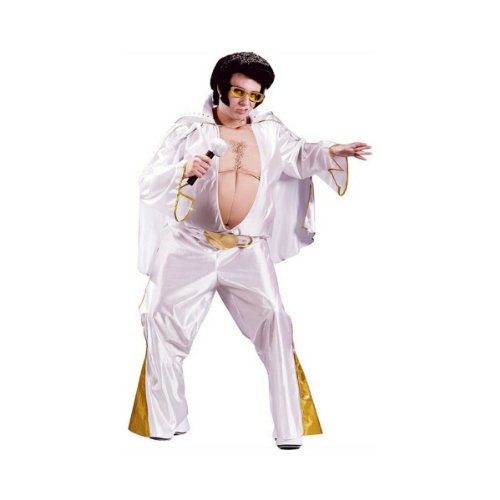 Adult Fat King of Rock N Roll Costume  