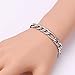 U7 Men Silver Wrist Link Stainless Steel 9MM Chunky Hip Hop Jewelry Figaro Chain Bracelet 8.3