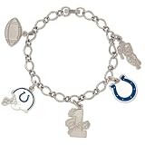 Indianapolis Colts Silver Tone NFL Charm Bracelet