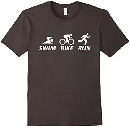 Men's Swim Bike Run Shirt - Triathlon T-shirt Tri T Shirt XL Asphalt