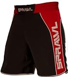 SPRAWL MMA Fight Shorts - Fusion II Stretch Series BLACK/RED/GRAY 34