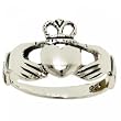 Ladies Claddagh Ring Irish Wedding Band in Sterling Silver 925