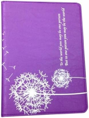 Flying007 Newest Arrived Ipad Air Fashion Dandelion Pattern Flip PU Leather Fold Stand Intelligent Dormancy Case Protective Cover for Apple Ipad Air/Ipad 5(Purple)