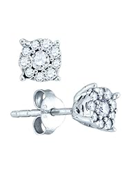 10KT White Gold 0.26 CTW Diamond Fashion Earrings