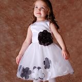 SOPHIAS STYLE Black White PETAL FLOWER GIRL DRESS Wedding Easter Pageant 2T-14