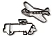 Amco Pancake Molds with Cut Out, Truck and Airplane, Set of 2