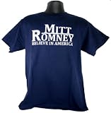 Mitt Romney For President 2012 Election Republican Adult Navy T-Shirt Tee