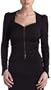 Betsey Johnson Women's Cropped Jacket,Black,4