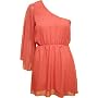 New Ladies One Shoulder Chiffon Dress Womens Top C&hellip PaperMoon