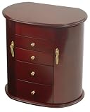 Mele Upright Jewelry Box with Necklace Doors in Cherry-Kristin