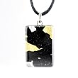 Handmade Murano Glass Pendant - Lisa Rectangle S Black/ Gold Style 1 Handmade Murano Glass Pendant - Lisa Rectangle S Black/ Gold Style 1