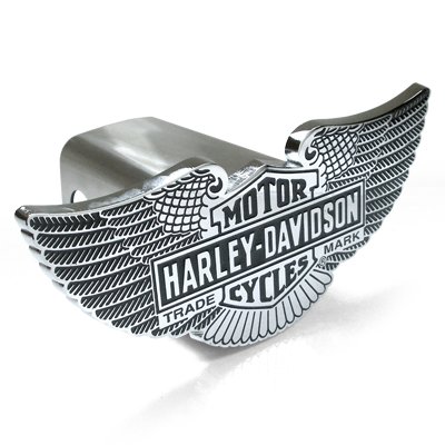 Harley Davidson Vintage Wings Emblem Chrome Hitch Cover