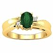 14K Yellow Gold Chrome Tourmaline and Diamond Ring