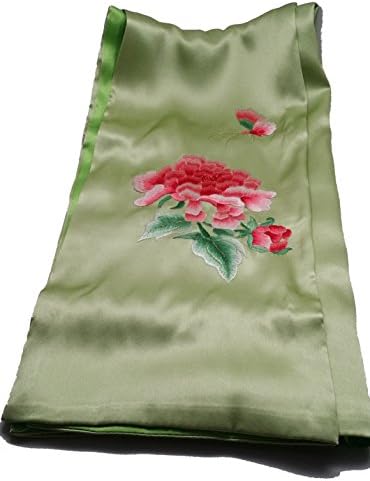 Generic Suzhou Handmade 100% Silk Embroidery Scarf (Green)