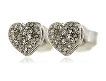 Diamond Stud Earrings in 9ct White Gold