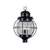 Kenroy Home 90967BL Hatteras 1-Light Post Lantern, Black