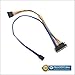 SATA 22 Pin Male to SATA 7 Pin and 15 Pin Female - 18 and 8 Inches