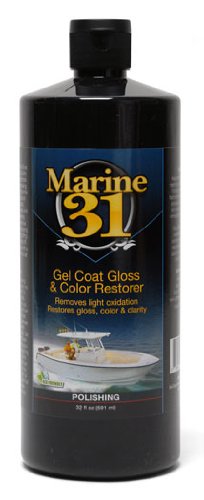 Marine 31 Gel Coat Gloss & Color Restorer | Restores Boat Gel Coat Gloss & Color | Clear Gloss Finish | Harbor Safe & Eco-Friendly Formula | M31-221 | 32oz
